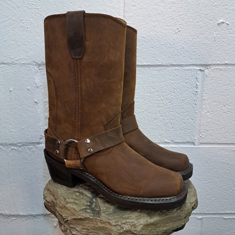 Durango Harness Brown Leather Western Work Boots / RD594 / Women's Size 6.5 M